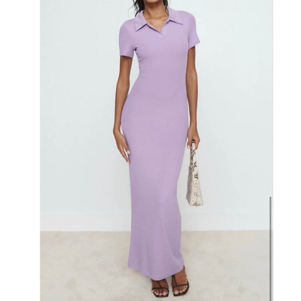 Roam Prosper purple Polo ribbed Maxi Dress Medium